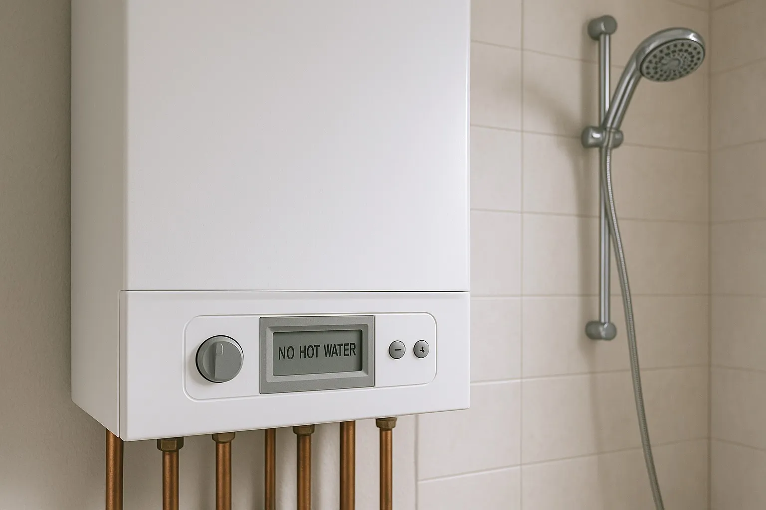 Een badkamerkraan waar alleen koud water uit stroomt door warmwateruitval