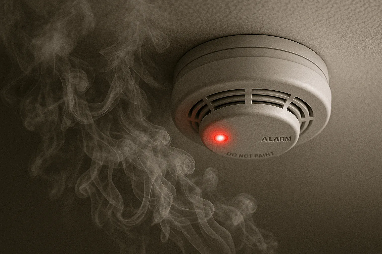 Brandalarm dat afgaat zonder zichtbare rook