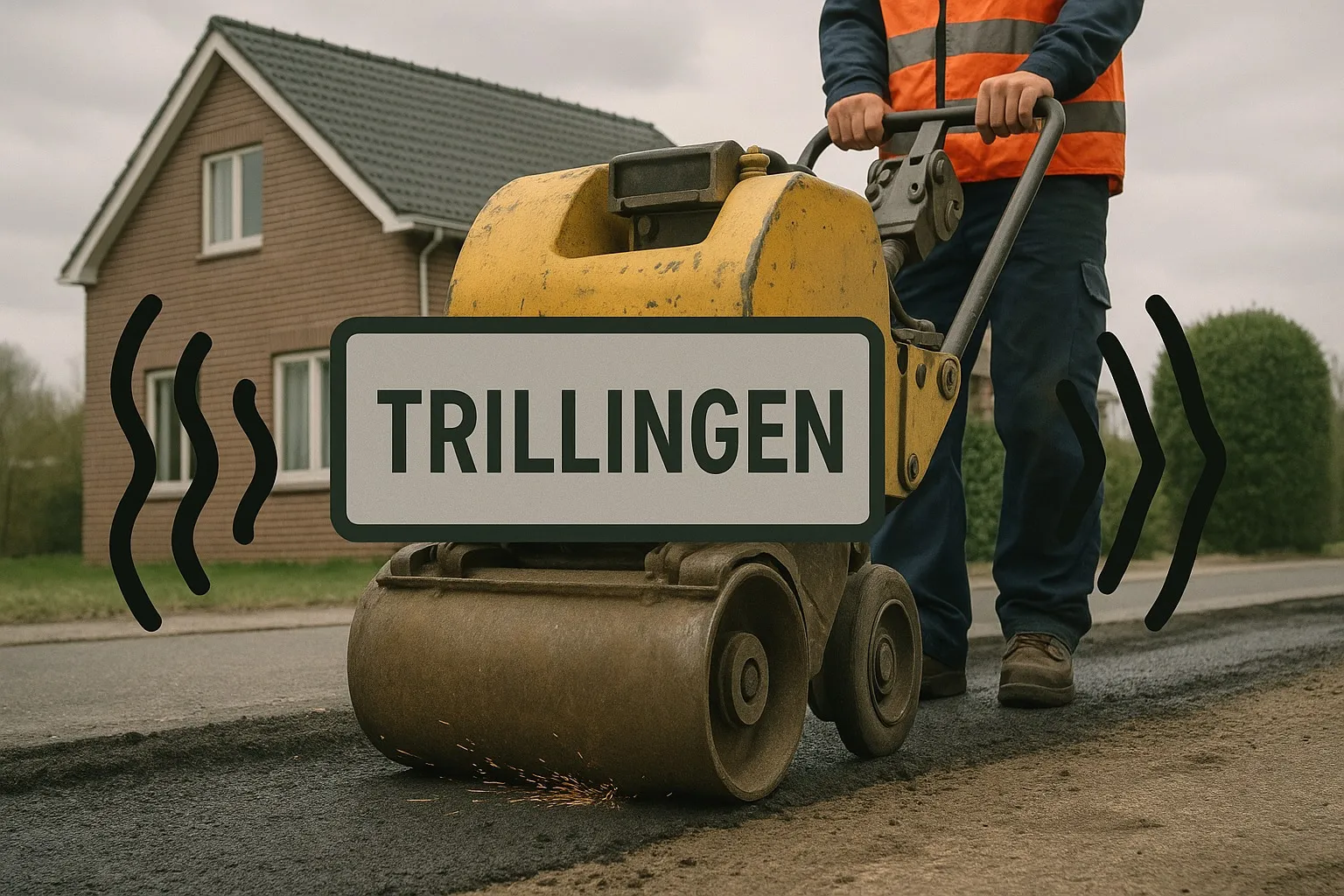 Woning die trilt door bouwactiviteiten of zwaar verkeer