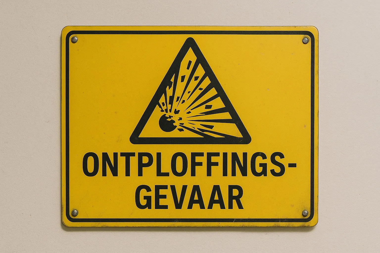 Een woning met waarschuwende rook en gevaarssituatie door mogelijk ontploffingsgevaar