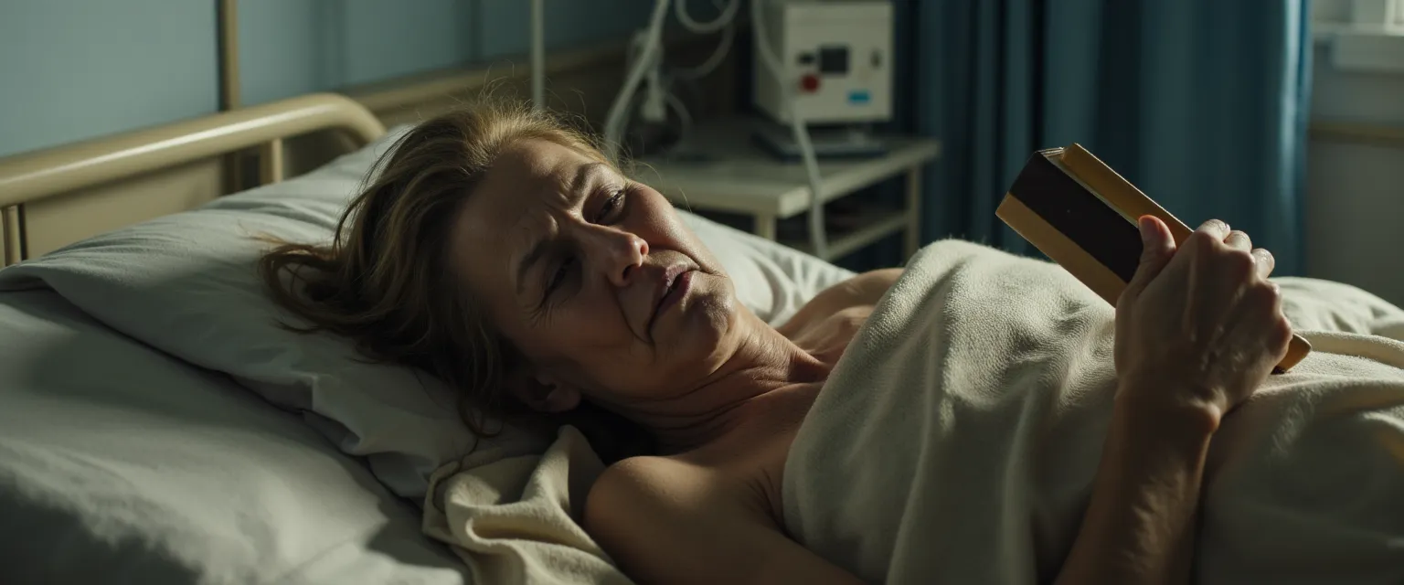 Volwassene die ziek op de bank ligt met hoge koorts