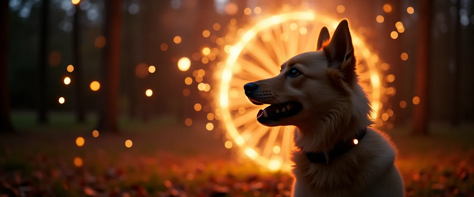 Een hond die zich verstopt naast de bank tijdens vuurwerk, terwijl de eigenaar rustig in de buurt blijft zitten